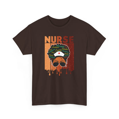 BADED - Melanated Nurse | Unisex Heavy Cotton Tee