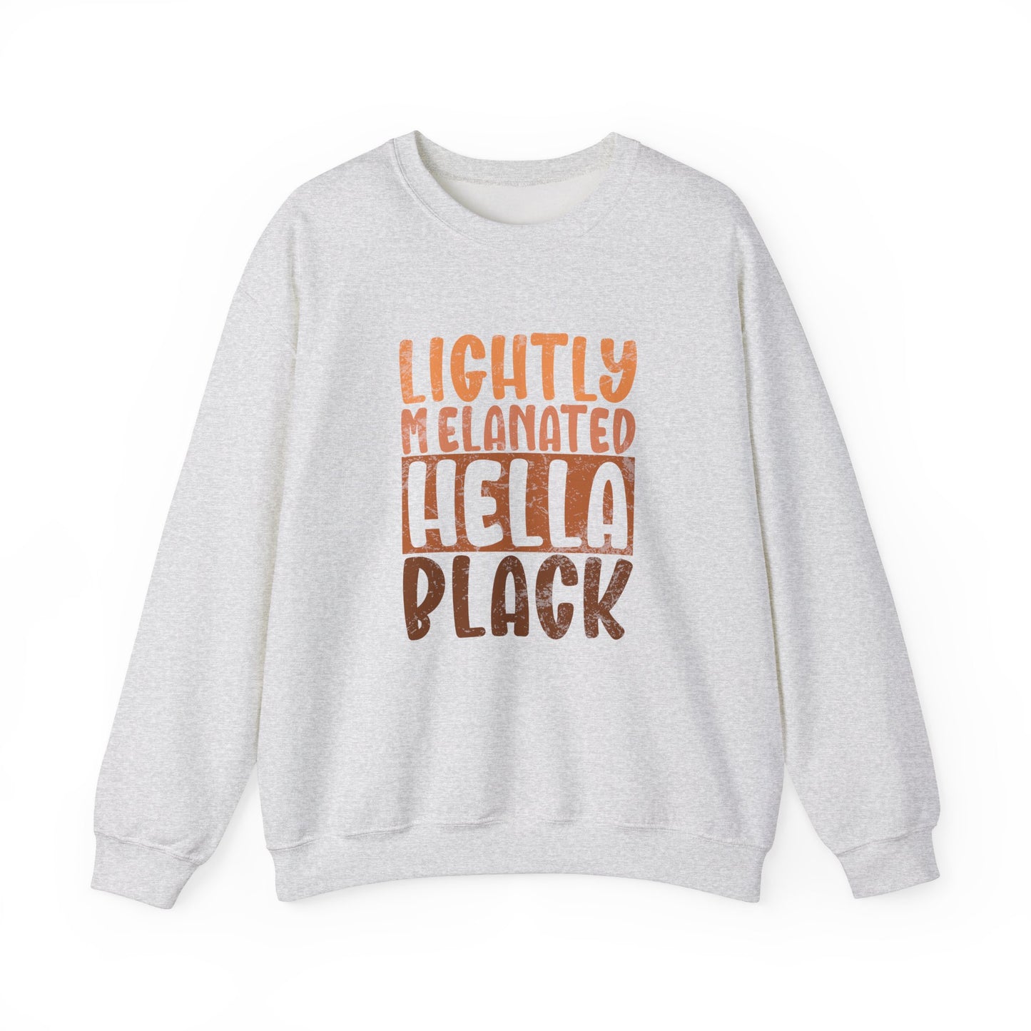 BADED - Lightly Melanated Hella Black | Heavy Blend™ Crewneck Sweatshirt