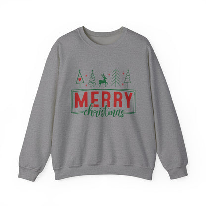 CMS - Merry Christmas Tree Landscape | Heavy Blend™ Crewneck Sweatshirt