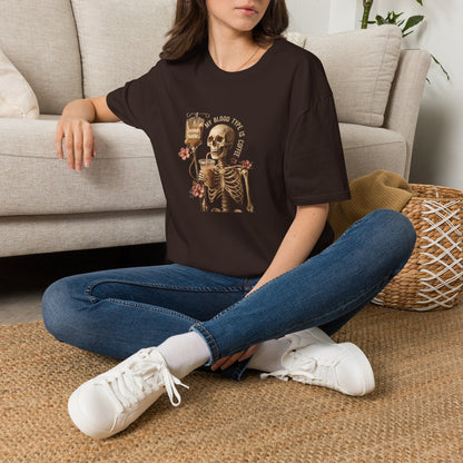 Skeleton Coffee IV T-Shirt | Unisex Classic Fit Caffeine Addict Tee