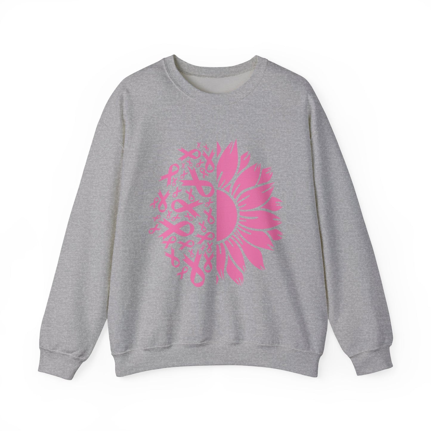 BCA - Pink Ribbon Sunflower  | Unisex Heavy Blend™ Crewneck Sweatshirt