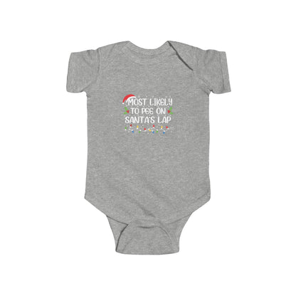 CMS - Most Likely To...Pee On Santa's Lap | Infant Fine Jersey Bodysuit