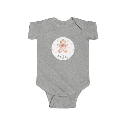 CMS - My 1st Christmas Pink Gingerbread | Infant Fine Jersey Bodysuit