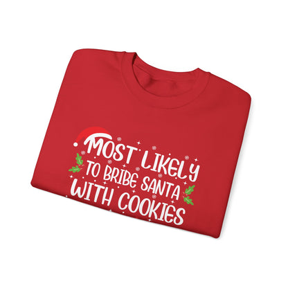 CMS - Most Likely To...Bribe Santa | Heavy Blend™ Crewneck Sweatshirt