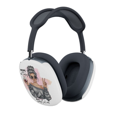 “Nope, Not Today, All Peopled Out” AirPods Max Case – Funny Introvert Wine Lover Headphone Cover