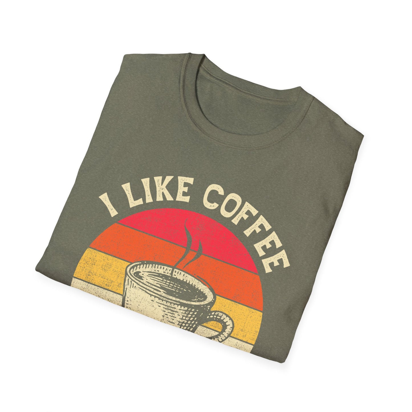 "I Like Coffee… and Maybe 3 People" Funny T-Shirt – Unisex Soft Cotton Coffee Lover Tee – Sarcastic Humor Shirt for Caffeine Addicts