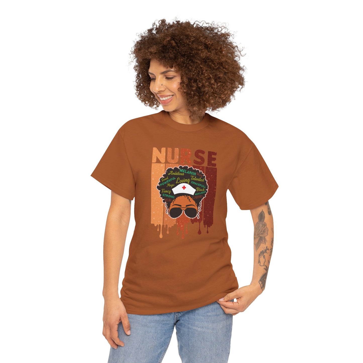 BADED - Melanated Nurse | Unisex Heavy Cotton Tee