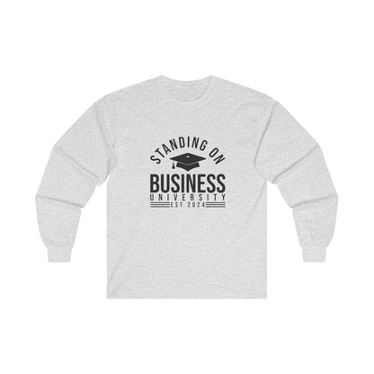 BADED - Standing on Biz | Ultra Cotton Long Sleeve Tee (Black Text)