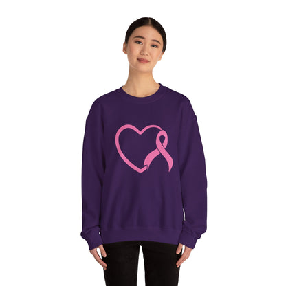 BCA - Pink Ribbon Heart | Unisex Heavy Blend™ Crewneck Sweatshirt