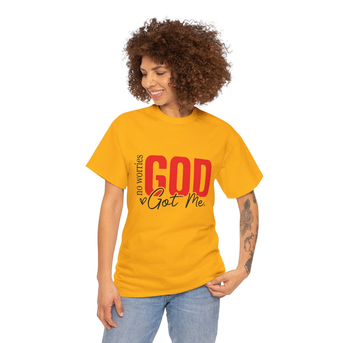 No Worries, God Got Me T-Shirt | Christian Faith Statement Unisex Tee