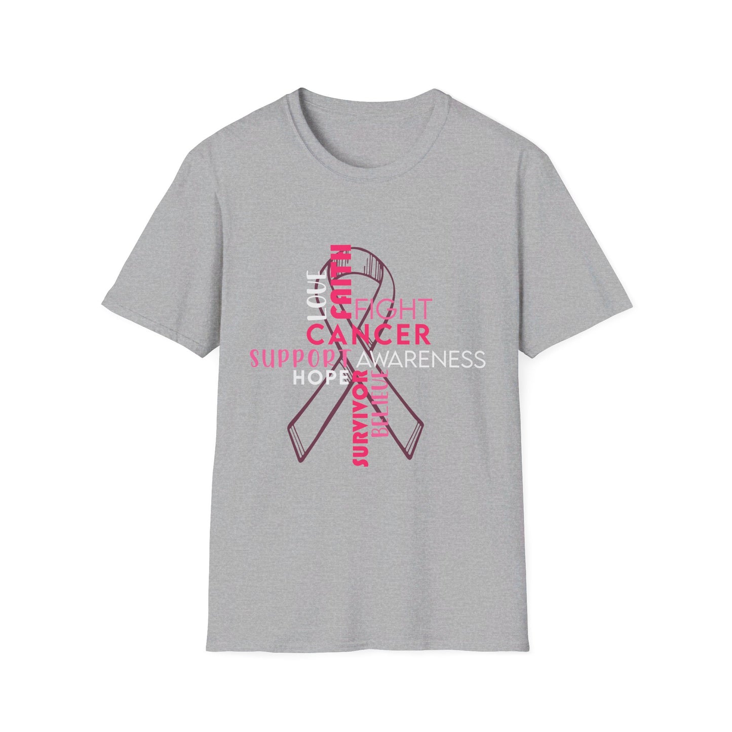 BCA Breast Cancer Wordcloud | Softstyle T-Shirt