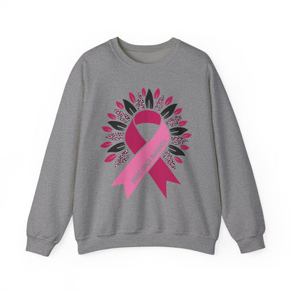 BCA - Pink Ribbon Survivor  Wreath | Unisex Heavy Blend™ Crewneck Sweatshirt