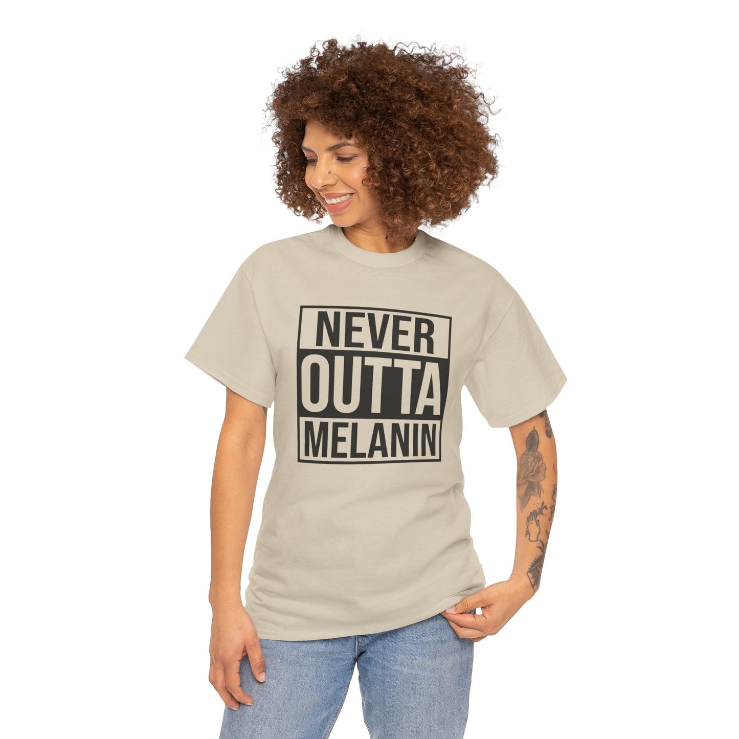 BADED - Never Outta Melanin | Unisex Heavy Cotton Tee