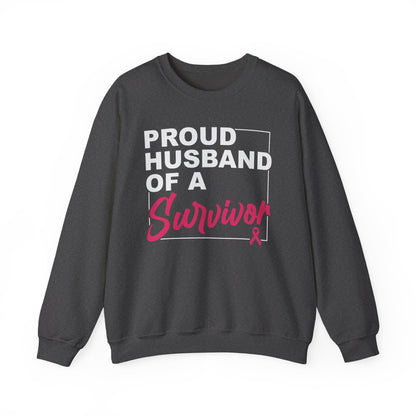 BCA - Husband of Survivor  | Unisex Heavy Blend™ Crewneck Sweatshirt