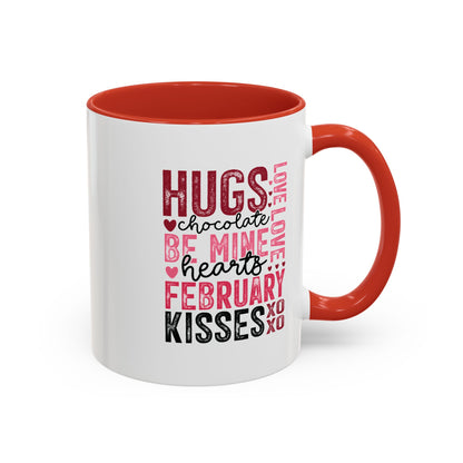 VLD - Hugs...February Kisses | Accent Coffee Mug  (11, 15oz)