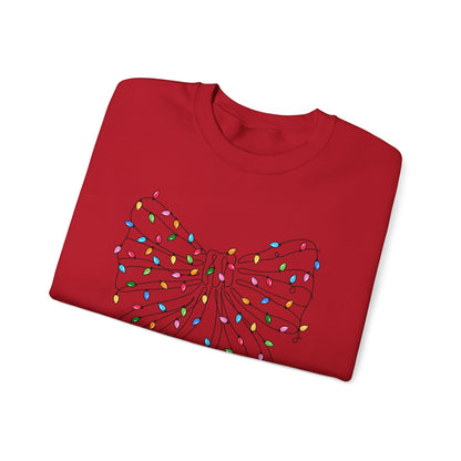 CMS - Christmas Lights Bow | Heavy Blend™ Crewneck Sweatshirt