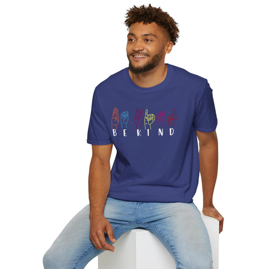 Be Kind Sign Language T-Shirt | Unisex Soft-Style Tee Promoting Kindness & Inclusion