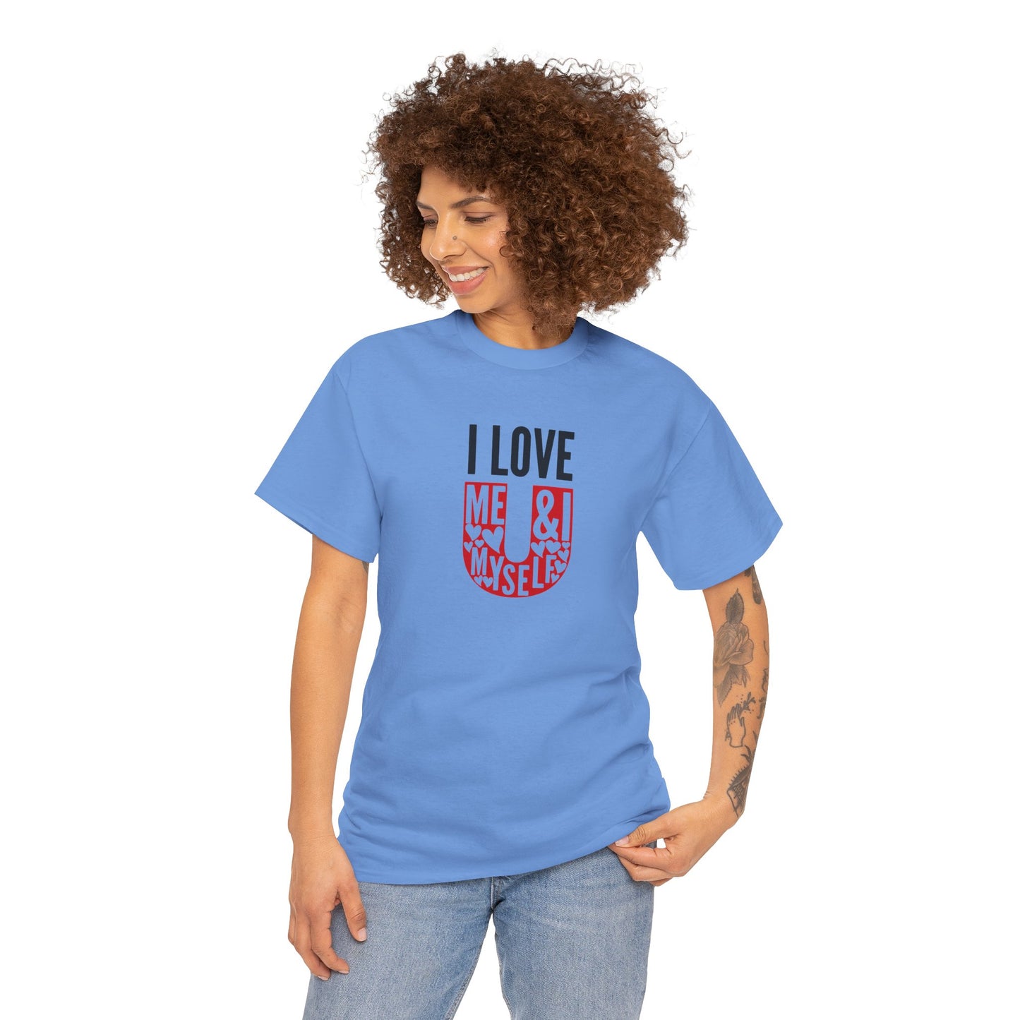 AVL - I Love U/Me, Myself and I | Unisex Heavy Cotton Tee