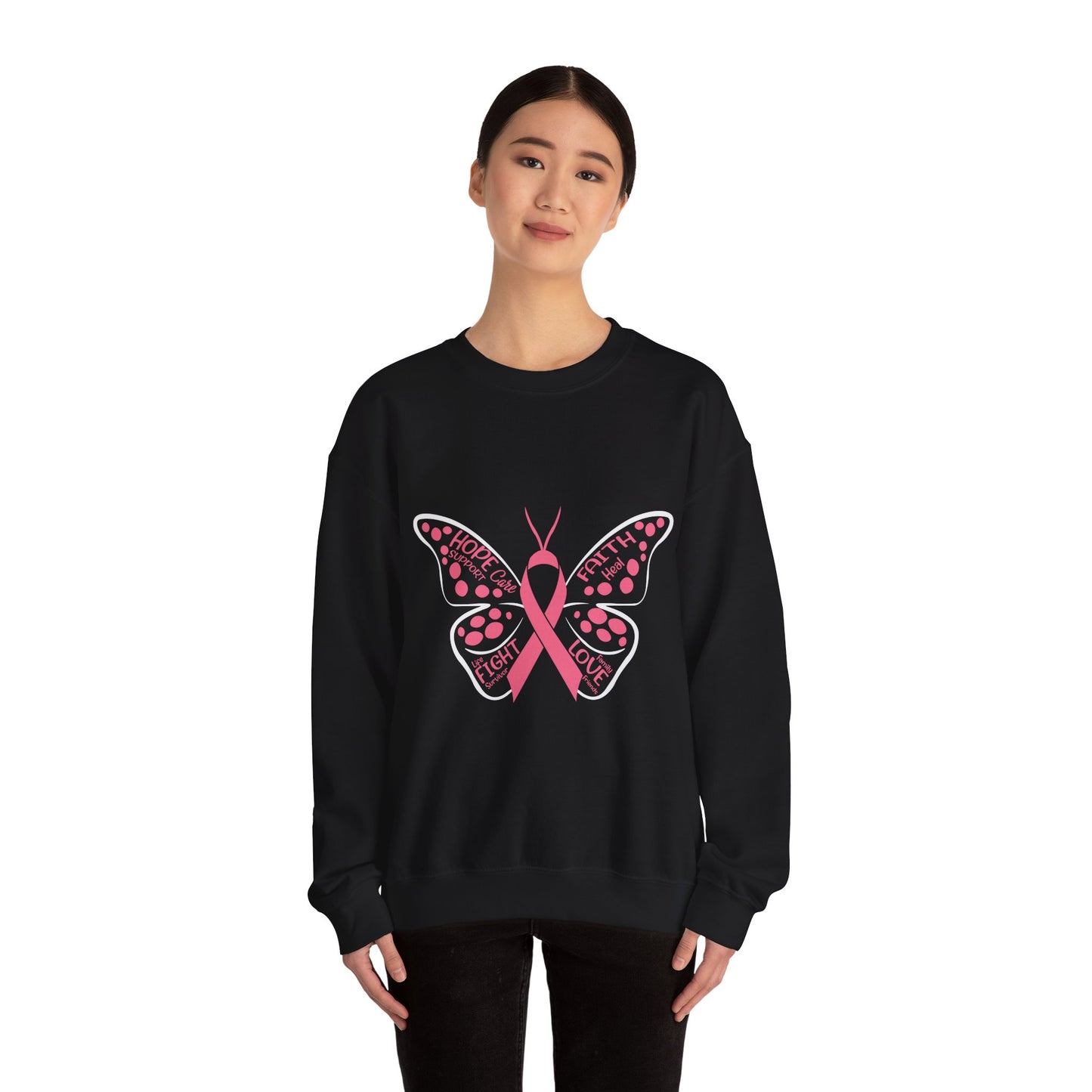 BCA - Pink Butterfly | Unisex Heavy Blend™ Crewneck Sweatshirt