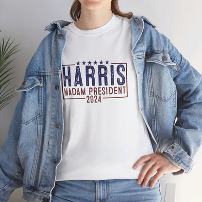 HW24 - Kamala Harris Madam President 2024 | Unisex Heavy Cotton Tee