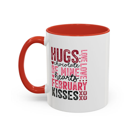 VLD - Hugs...February Kisses | Accent Coffee Mug  (11, 15oz)