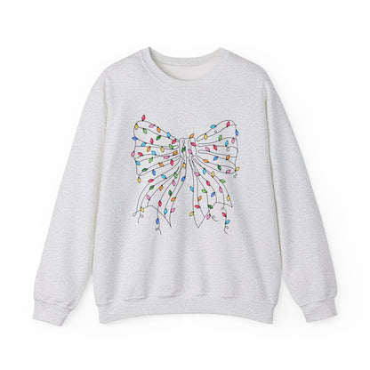 CMS - Christmas Lights Bow | Heavy Blend™ Crewneck Sweatshirt