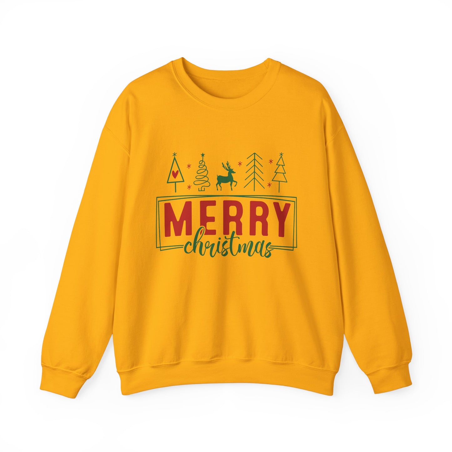 CMS - Merry Christmas Tree Landscape | Heavy Blend™ Crewneck Sweatshirt