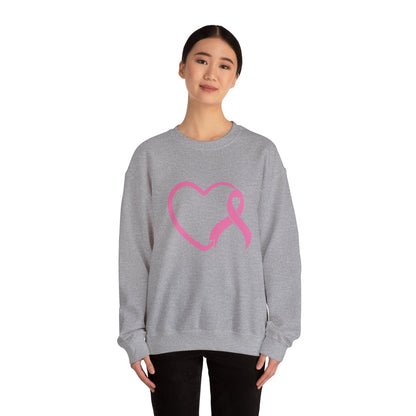 BCA - Pink Ribbon Heart | Unisex Heavy Blend™ Crewneck Sweatshirt