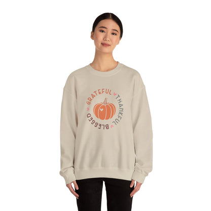 TGV - Grateful, Thankful, Blessed Circle | Unisex Heavy Blend™ Crewneck Sweatshirt