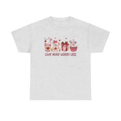 VLD - Love More, Worry Less  | Unisex Heavy Cotton Tee