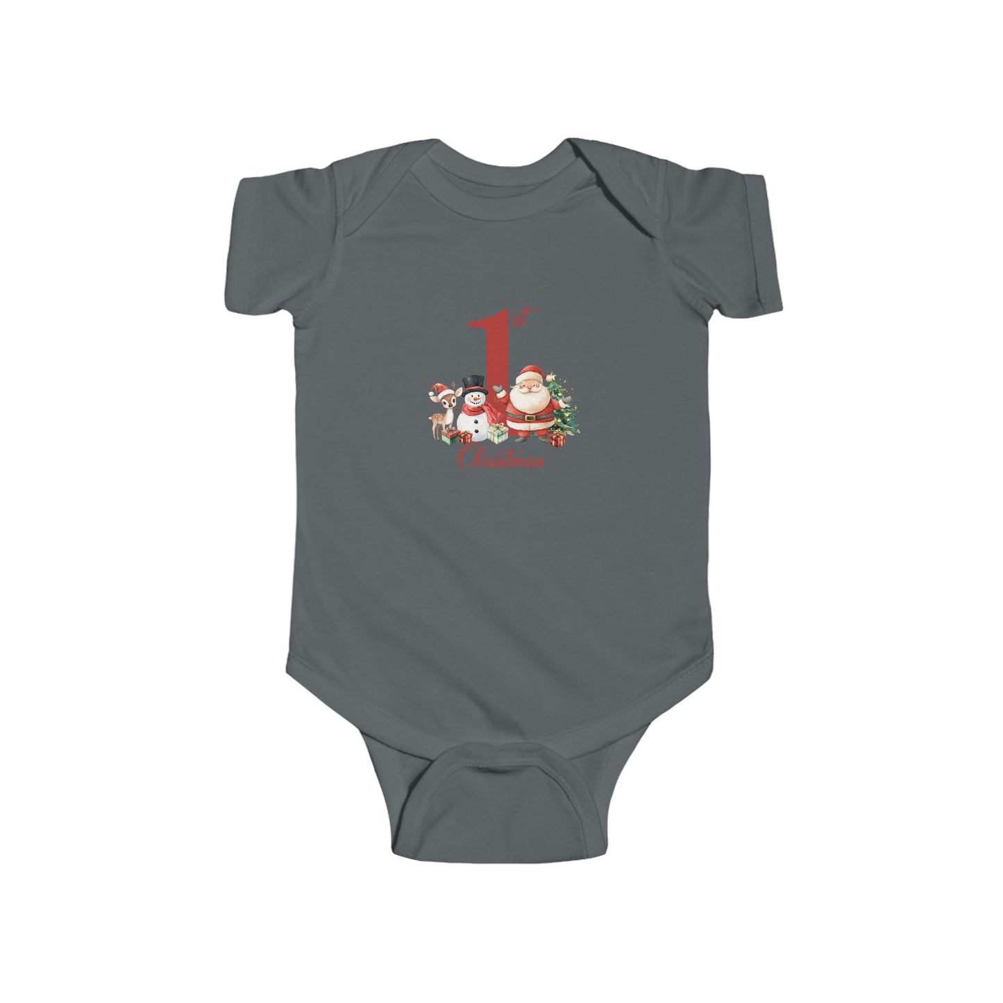 CMS - My 1st Christmas Santa Red | Infant Fine Jersey Bodysuit