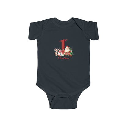 CMS - My 1st Christmas Santa Red | Infant Fine Jersey Bodysuit