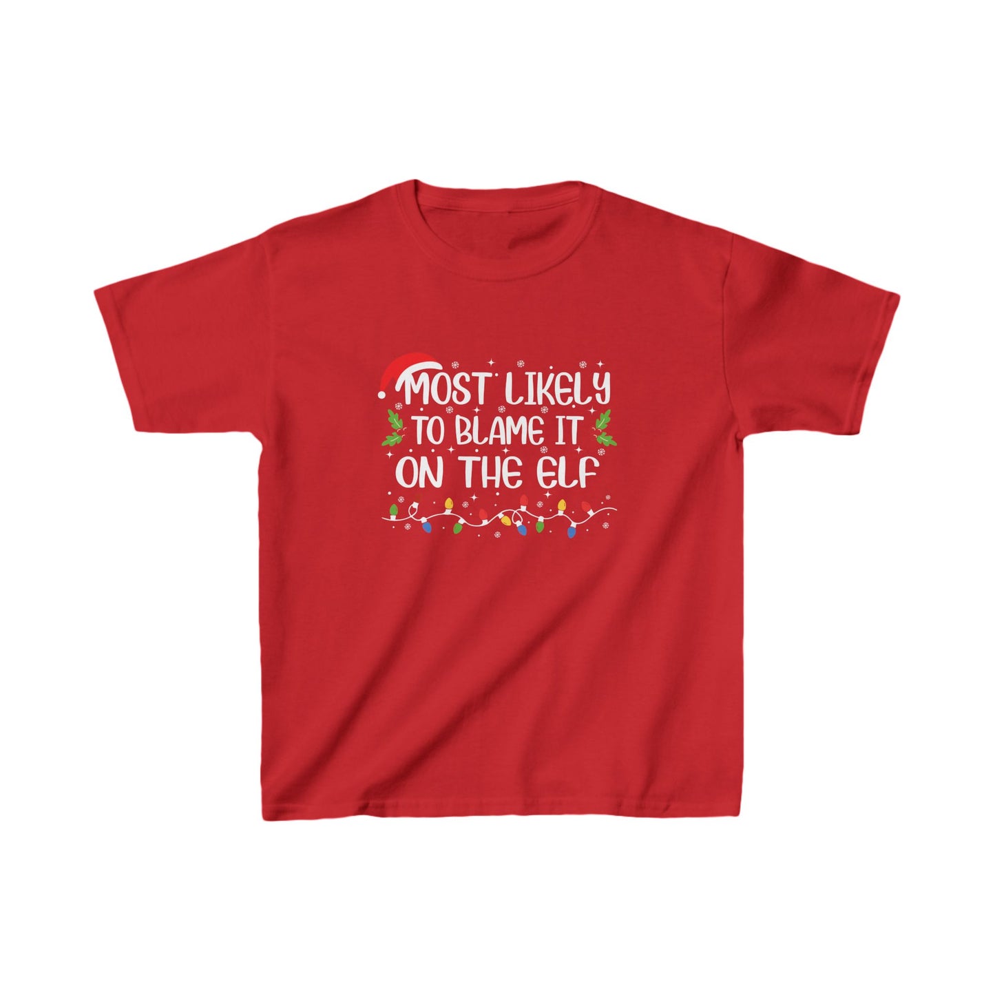 CMS - Most Likely To...Blame It On The Elf | Kids Heavy Cotton™ Tee