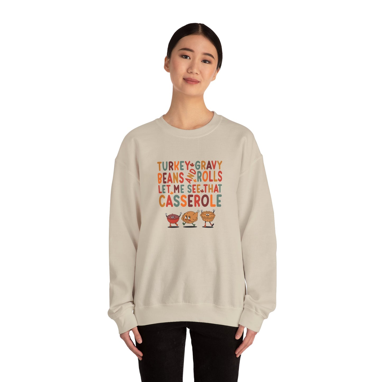 TGV - Turkey, Gravy, Beans & Rolls...| Unisex Heavy Blend™ Crewneck Sweatshirt