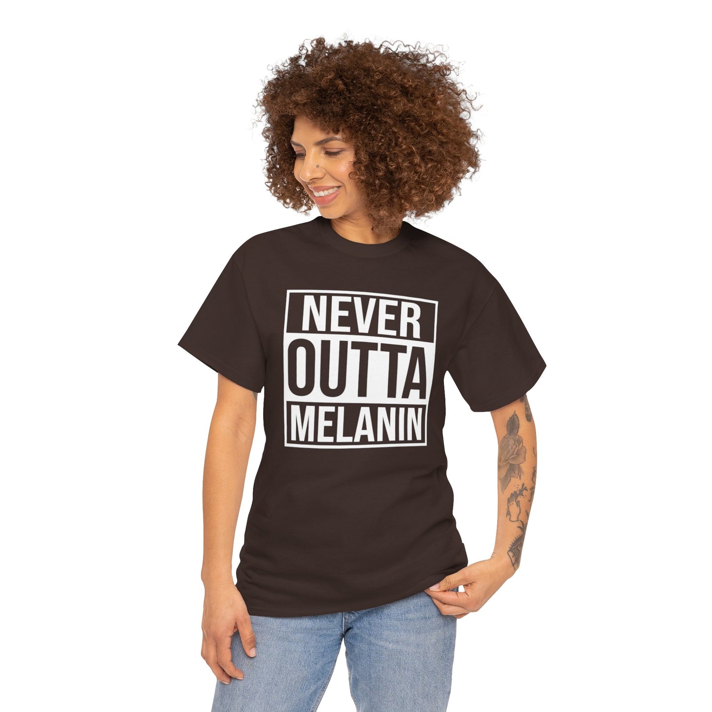 BADED - Never Outta Melanin | Unisex Heavy Cotton Tee