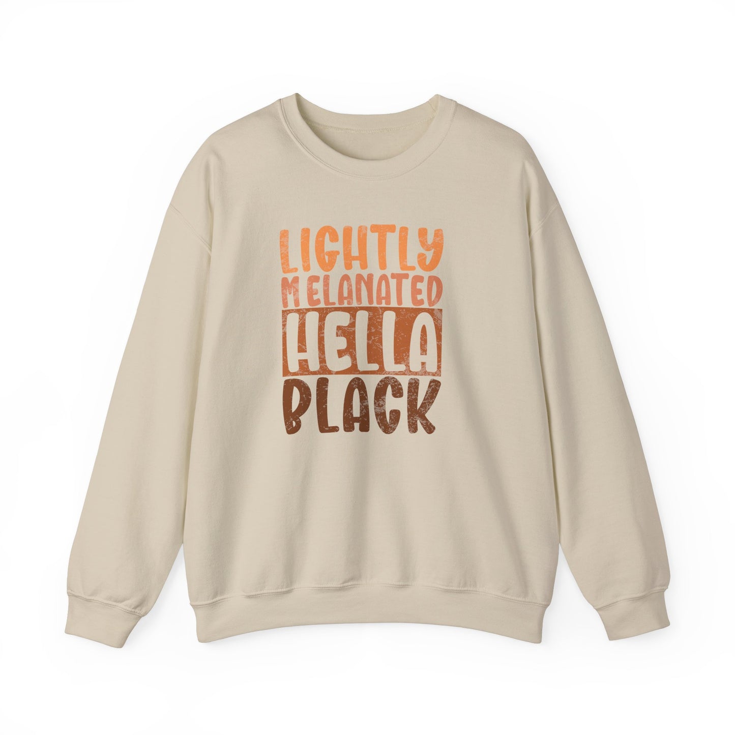 BADED - Lightly Melanated Hella Black | Heavy Blend™ Crewneck Sweatshirt