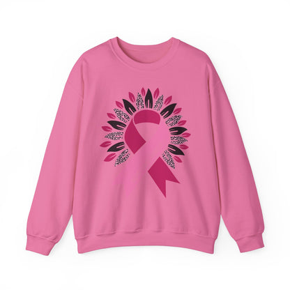 BCA - Pink Ribbon Survivor  Wreath | Unisex Heavy Blend™ Crewneck Sweatshirt