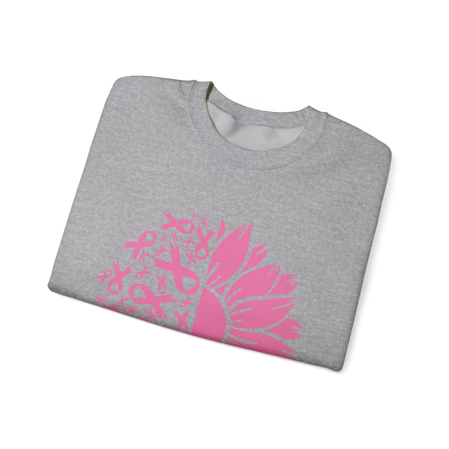 BCA - Pink Ribbon Sunflower  | Unisex Heavy Blend™ Crewneck Sweatshirt