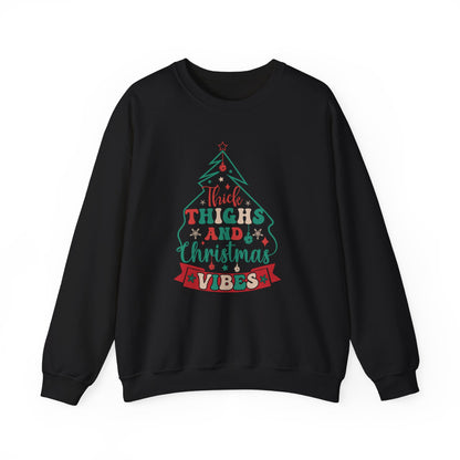 CMS - Thick Thighs & Christmas Vibes | Heavy Blend™ Crewneck Sweatshirt