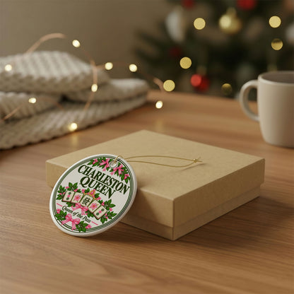 Charleston Queen Mahjong Christmas Ornament | Funny Mahj Player Gift