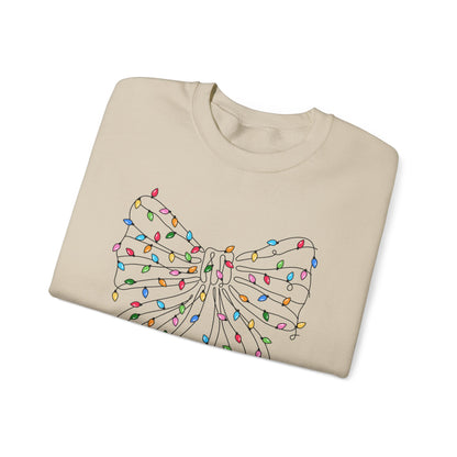 CMS - Christmas Lights Bow | Heavy Blend™ Crewneck Sweatshirt