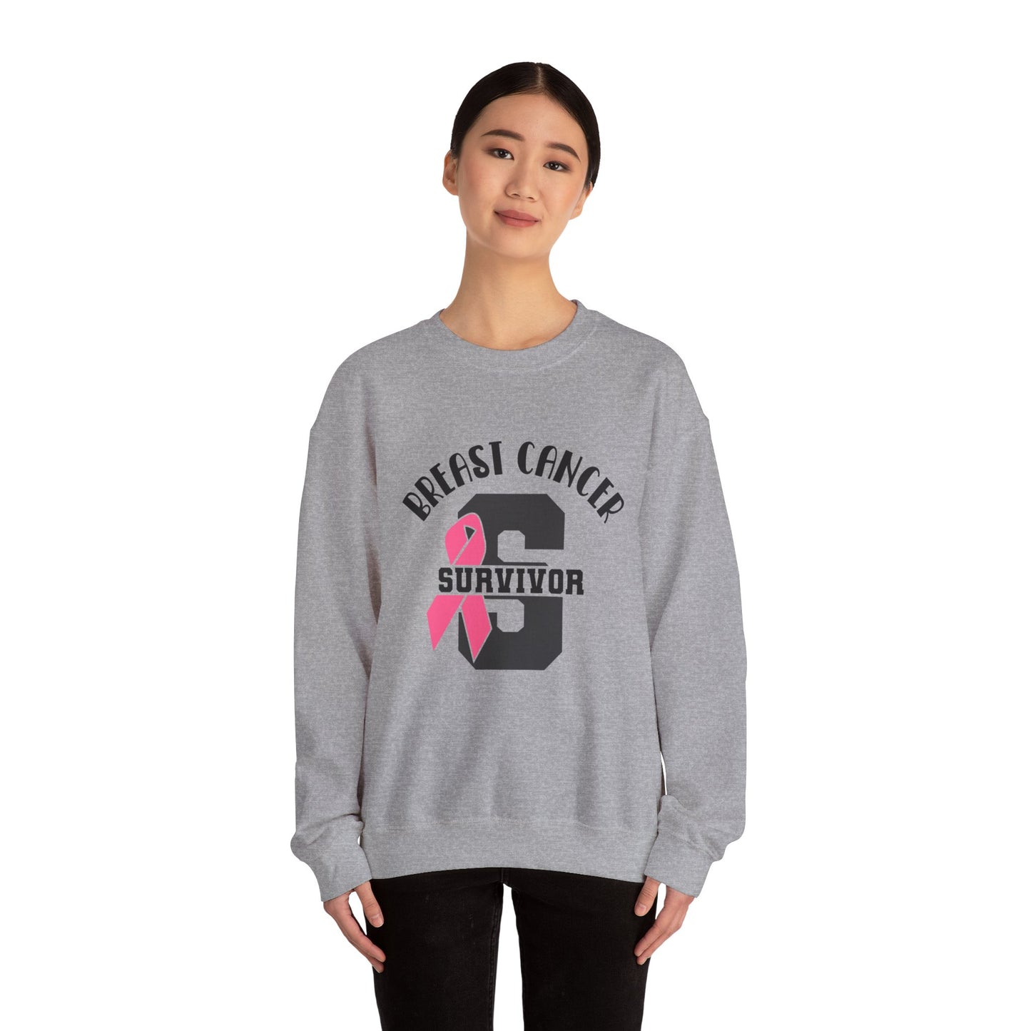 BCA - Pink Ribbon Survivor  | Unisex Heavy Blend™ Crewneck Sweatshirt