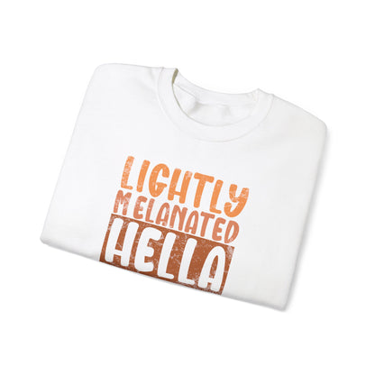 BADED - Lightly Melanated Hella Black | Heavy Blend™ Crewneck Sweatshirt