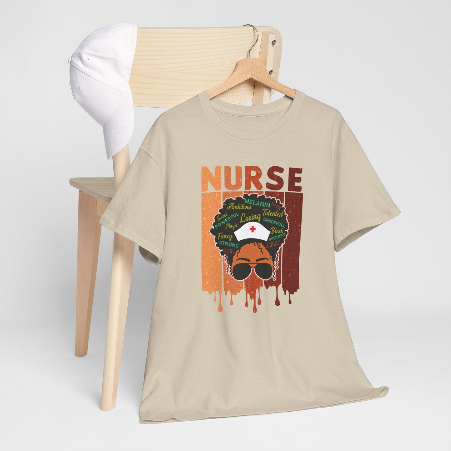 BADED - Melanated Nurse | Unisex Heavy Cotton Tee