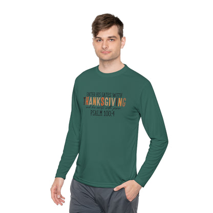 TGV - Psalm 100:4 - Enter His Gates With Thanksgiving... | Active Lightweight Long Sleeve Tee