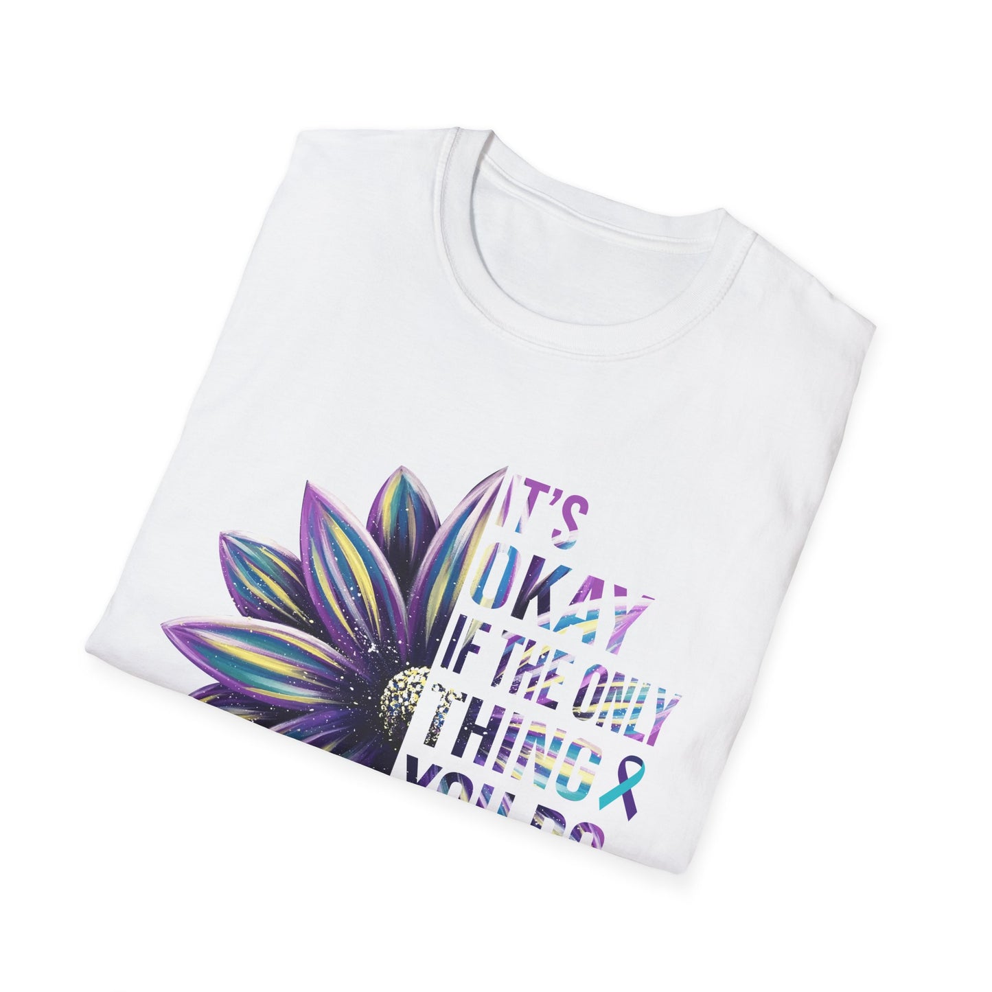 "It’s Okay If All You Did Today Was Breathe" Unisex Comfort Tee – Suicide Awareness Month Shirt