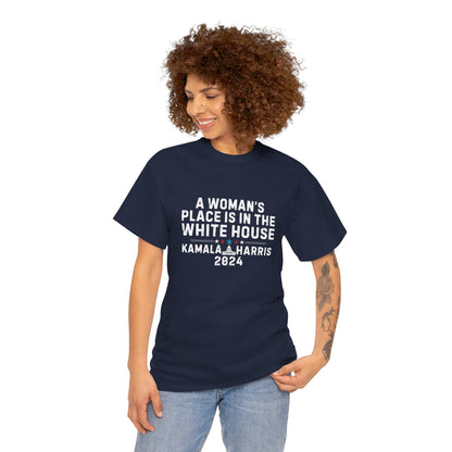 HW24 - A Woman's Place Kamala Harris 2024 | Unisex Heavy Cotton Tee