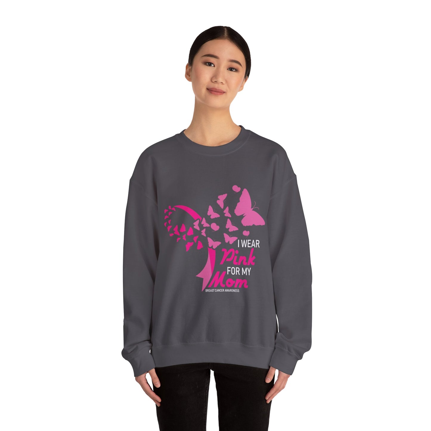 BCA - I Wear Pink For My Mom  | Unisex Heavy Blend™ Crewneck Sweatshirt