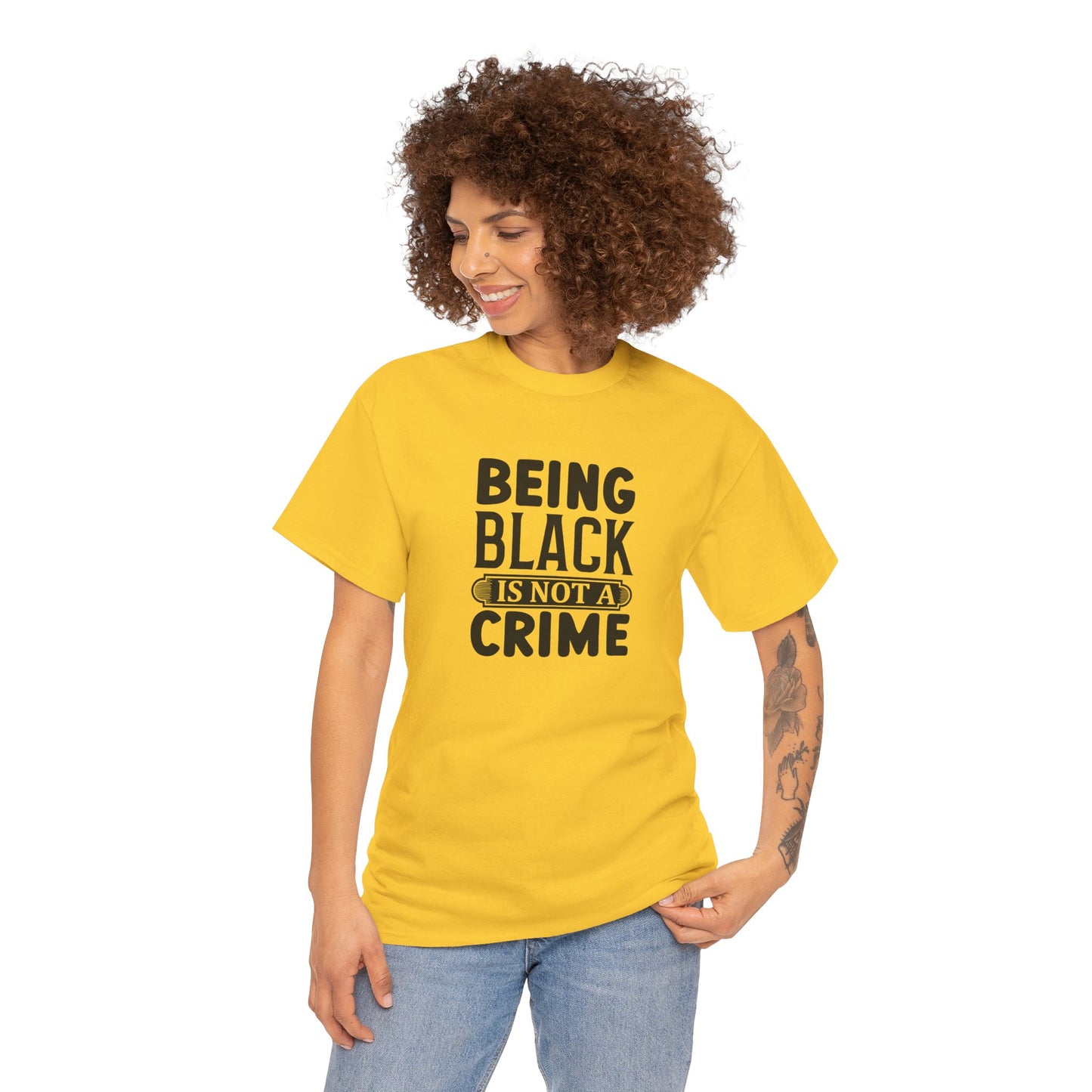 BADED - Being Black Is Not A Crime | Unisex Heavy Cotton Tee