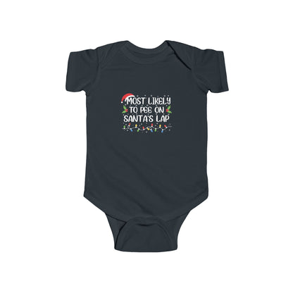 CMS - Most Likely To...Pee On Santa's Lap | Infant Fine Jersey Bodysuit